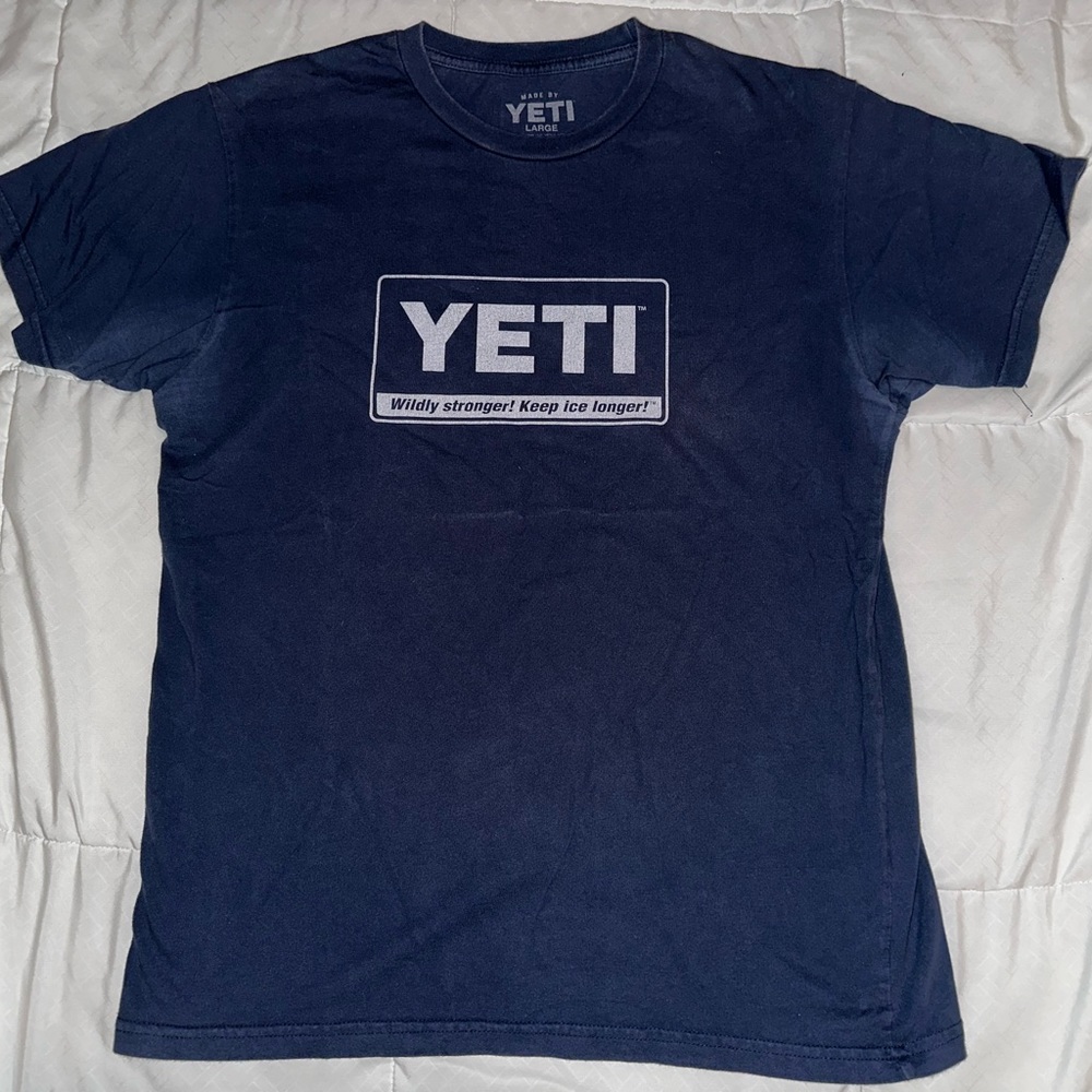 Yeti, Large, Blue Logo T-Shirt